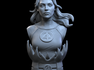 STL INVISIBLE WOMAN FANTASTIC FOUR BUST 3D PRINT 3D Принт Модель