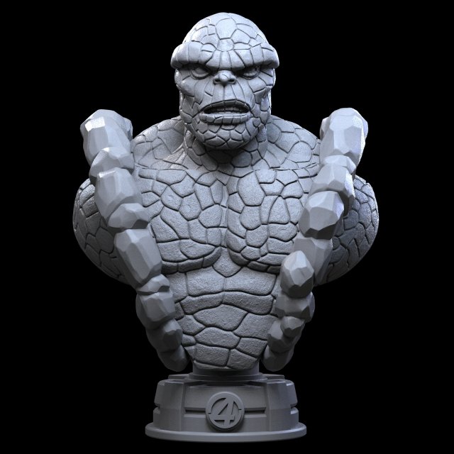 STL THING FANTASTIC FOUR BUST 3D PRINT 3D Baskı Modeli .c4d .max .obj .3ds .fbx .stl .blend