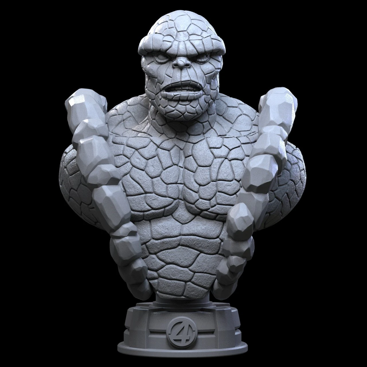 STL THING FANTASTIC FOUR BUST 3D PRINT 3D Print Model .c4d .max .obj .3ds .fbx .stl .blend