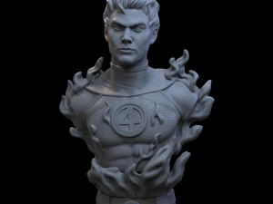 STAMPA 3D FANTASTICA QUATTRO BUSTI TORCIA UMANA STL Modello di stampa 3D