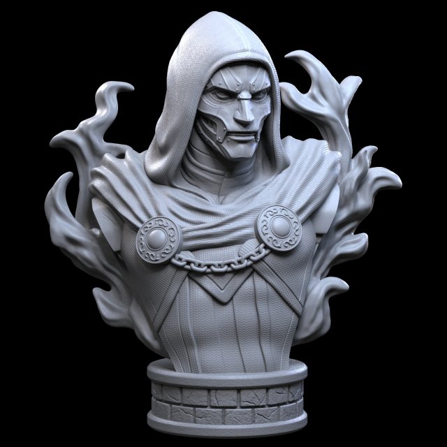 STL DOCTOR DOOM FANTASTIC FOUR BUST 3D PRINT 3Dプリントモデル .c4d .max .obj .3ds .fbx .stl .blend 