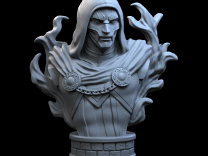 STL DOCTOR DOOM FANTASTIC FOUR BUST 3D PRINT 3Dプリントモデル