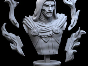 STL DOCTOR DOOM FANTASTIC FOUR BUST 3D PRINT 3D Print Model