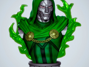 STL DOCTOR DOOM FANTASTIC FOUR BUST 3D PRINT 3Dプリントモデル