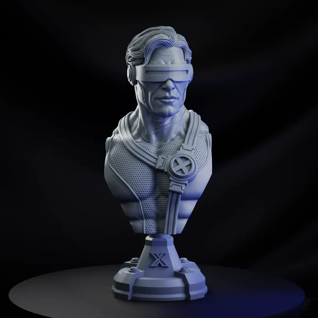 STL CYCLOPS X- MEN BUST 3D PRINT 3D Print Model .c4d .max .obj .3ds .fbx .stl .blend