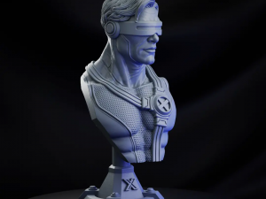 STL CYCLOPS X- MEN BUST 3D PRINT 3D प्रिंट मॉडल