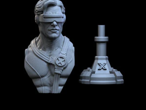 STL CYCLOPS X- MEN BUST 3D PRINT 3D Print Model