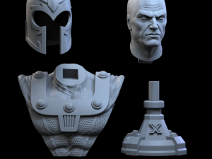 STL MAGNETO X- MEN BUST 3D PRINT 3Dプリントモデル