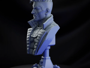 STL GAMBIT X- MEN BUST 3D PRINT 3D Baskı Modeli