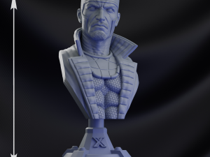 STL GAMBIT X- MEN BUST 3D PRINT 3D Baskı Modeli
