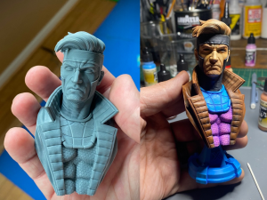 STL GAMBIT X- MEN BUST 3D PRINT 3D Baskı Modeli