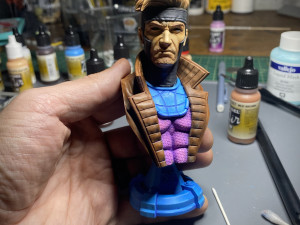STL GAMBIT X- MEN BUST 3D PRINT 3D Baskı Modeli