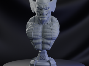 STL WOLVERINE X-MEN BUST 3D PRINT 3D Print Model