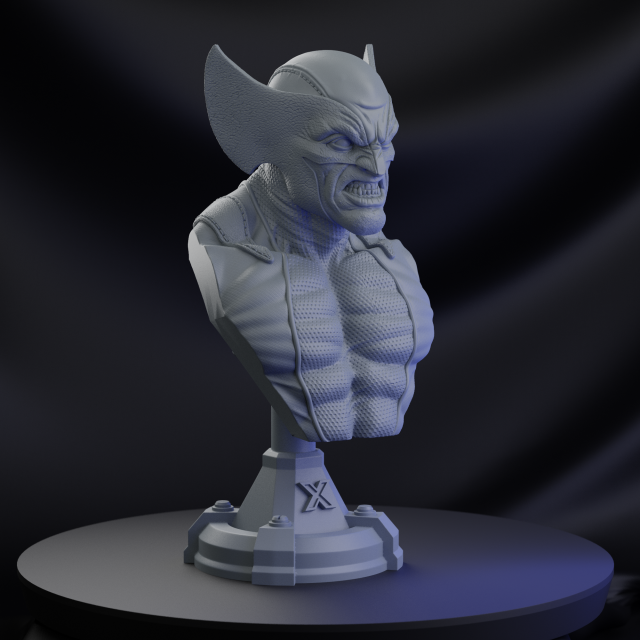 Stl Wolverine X Men Bust 3d Print Modelo De Impressão 3d In Homem 3dexport 1222