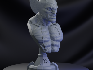 STL WOLVERINE X-MEN BUST 3D PRINT Model do druku 3D