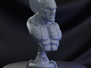 STL WOLVERINE X-MEN BUST 3D PRINT 3D Print Model