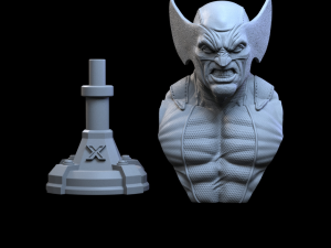 STL WOLVERINE X-MEN BUST 3D PRINT Model do druku 3D