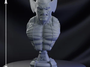 STL WOLVERINE X-MEN BUST 3D PRINT 3D Print Model