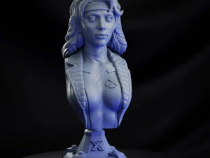 STL ROGUE X-MEN BUST 3D PRINT 3D Print Model