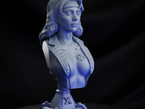 STL ROGUE X-MEN BUST 3D PRINT 3D Baskı Modeli