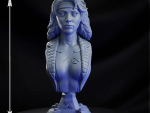 STL ROGUE X-MEN BUST 3D PRINT 3D Baskı Modeli