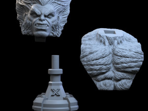 STL BEAST X-MEN BUST 3D PRINT 3D Print Model