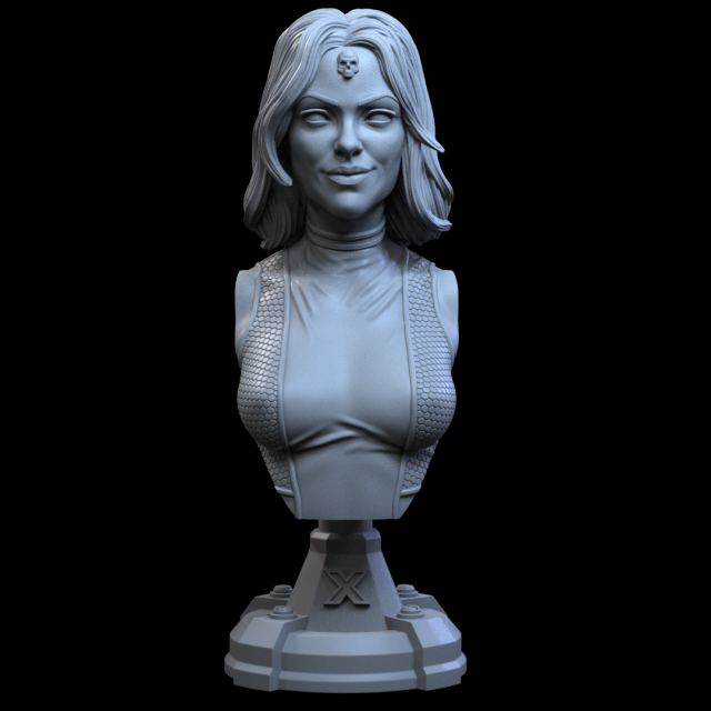 STL MYSTIQUE X- MEN BUST 3D PRINT 3D 프린트 모델 .c4d .max .obj .3ds .fbx .stl .blend 