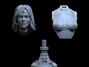 STL MYSTIQUE X- MEN BUST 3D PRINT 3D Print Model