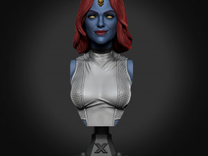 STL MYSTIQUE X- MEN BUST 3D PRINT 3D 프린트 모델