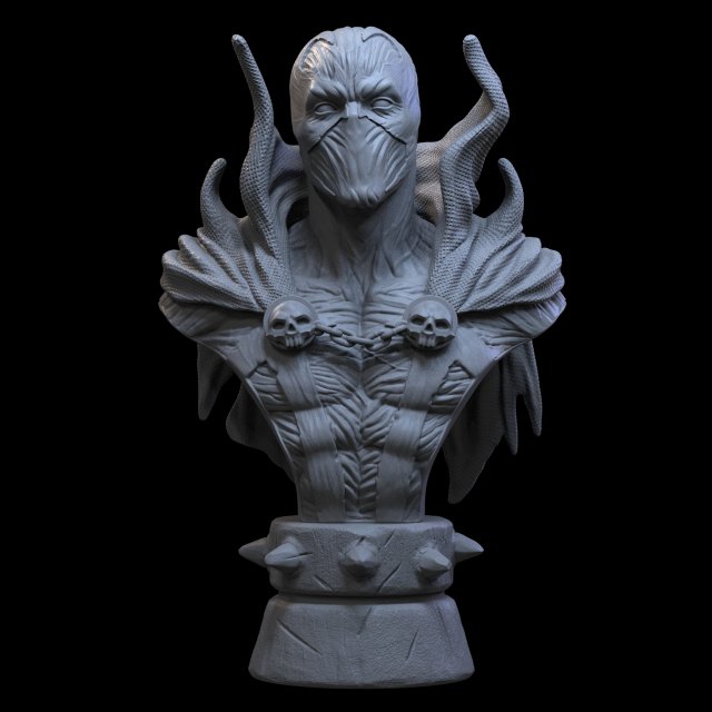 STL SPAWN BUST 3D PRINT 3D Print Model .c4d .max .obj .3ds .fbx .stl .blend 