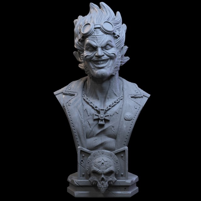 STL LOBO DC COMICS BUST 3D PRINT 3D Print Model .c4d .max .obj .3ds .fbx .stl .blend 