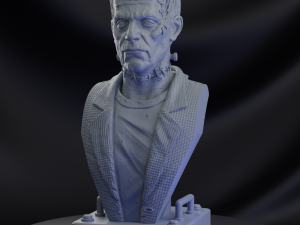 STL FRANKENSTEIN BUST 3D PRINT Modello di stampa 3D