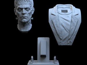 STL FRANKENSTEIN BUST 3D PRINT Modello di stampa 3D
