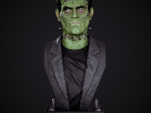 STL FRANKENSTEIN BUST 3D PRINT Modello di stampa 3D