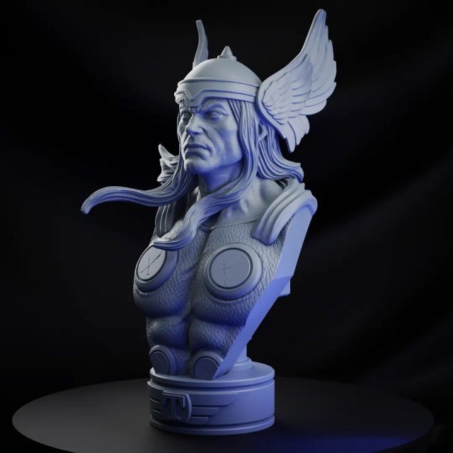 STL THOR CLASSIC BUST 3D PRINT Modelo de impresión 3D .c4d .max .obj .3ds .fbx .stl .blend 