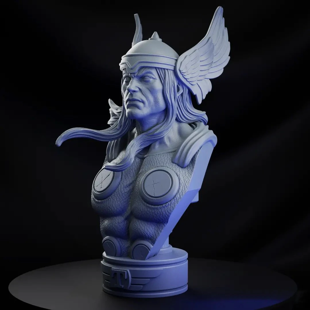 STL THOR CLASSIC BUST 3D PRINT 3D Print Model .c4d .max .obj .3ds .fbx .stl .blend 