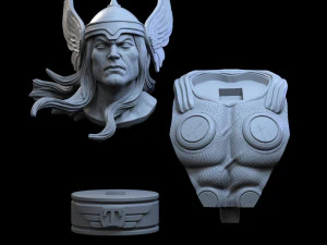 STL THOR CLASSIC BUST 3D PRINT 3D Print Model