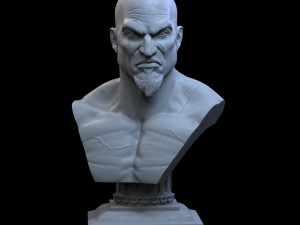STL KRATOS BUST GOW3 3D PRINT 3D Print Model