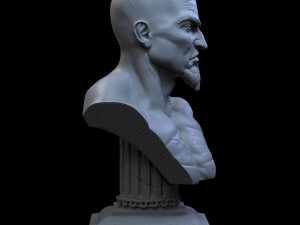 STL KRATOS BUST GOW3 3D PRINT 3D Print Model