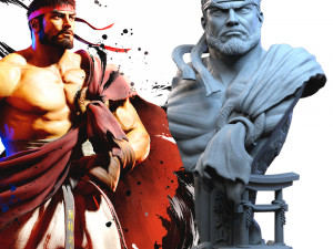 STL RYU STREET FIGHTER 6 3D PRINT Modèles 3D en vedette