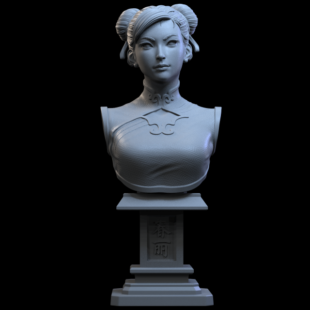 STL CHUN LI STREET FIGHTER 6 3D PRINT 3Dプリントモデル .c4d .max .obj .3ds .fbx .stl .blend 