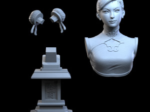 STL CHUN LI STREET FIGHTER 6 3D PRINT 3Dプリントモデル