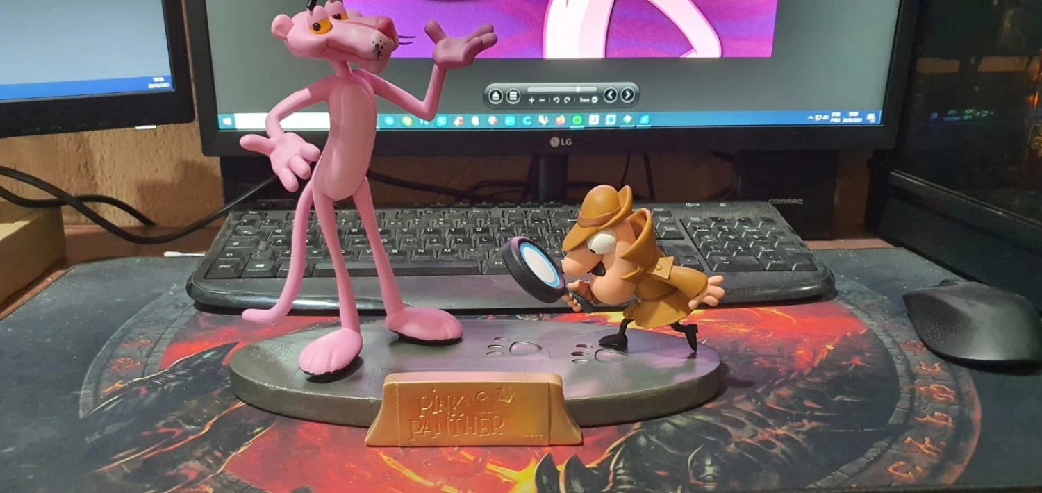 Pink Panther 3D Print Model .c4d .max .obj .3ds .fbx .stl .blend 