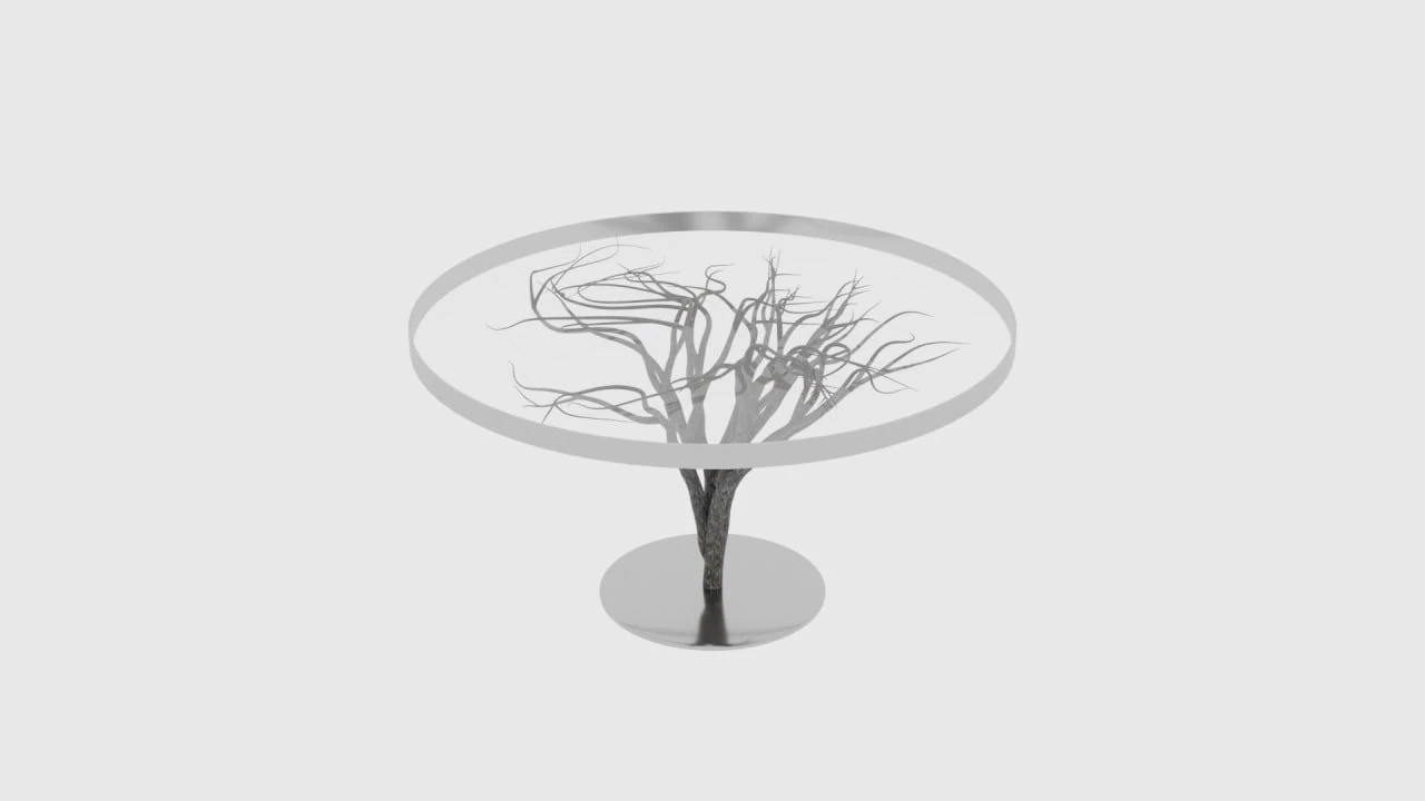 Glass table 3D Model .c4d .max .obj .3ds .fbx .stl .blend 