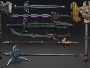Semi Stylized Fantasy Weapon Pack 2 Modelo 3D
