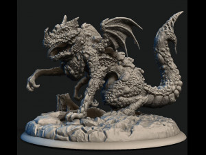 Blight Dragon Ready to Print 3D Print Model