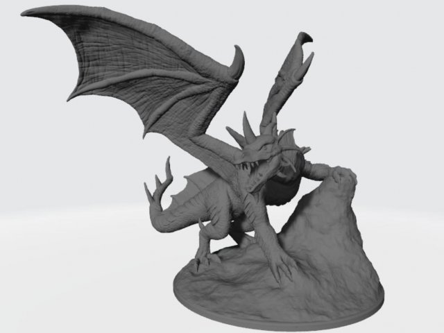 Blue Guardian Dragon Ready to Print Modello di stampa 3D .c4d .max .obj .3ds .fbx .stl .blend 