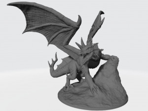 Blue Guardian Dragon Ready to Print 3D Baskı Modeli