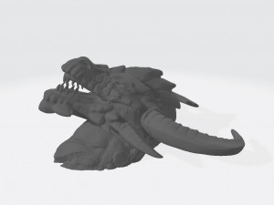 Dragon Head Wall Mounts Ready to Print Modelo de Impressão 3D