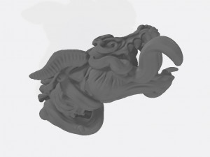 Dragon Head Wall Mounts Ready to Print Modelo de Impressão 3D